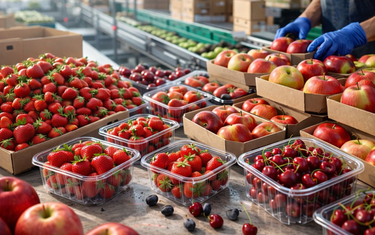 Packaging for fruit and vegetables during harvest season